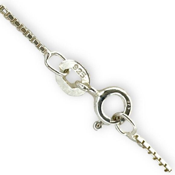 Sterling Silver Blue Cubic Zirconia Necklace and Earrings - Picture 5 of 8